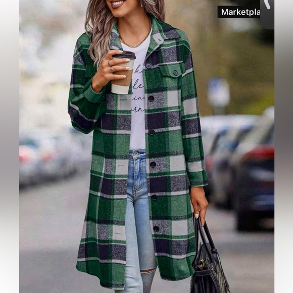 Long Flannel Overcoat - Picture 2 of 3